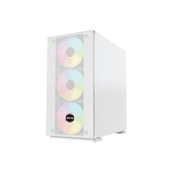 VALUE-TOP VT-B708-W MICRO ATX WHITE COLOR GAMING CASE WITH ONE SIDE TEMPERED GLASS