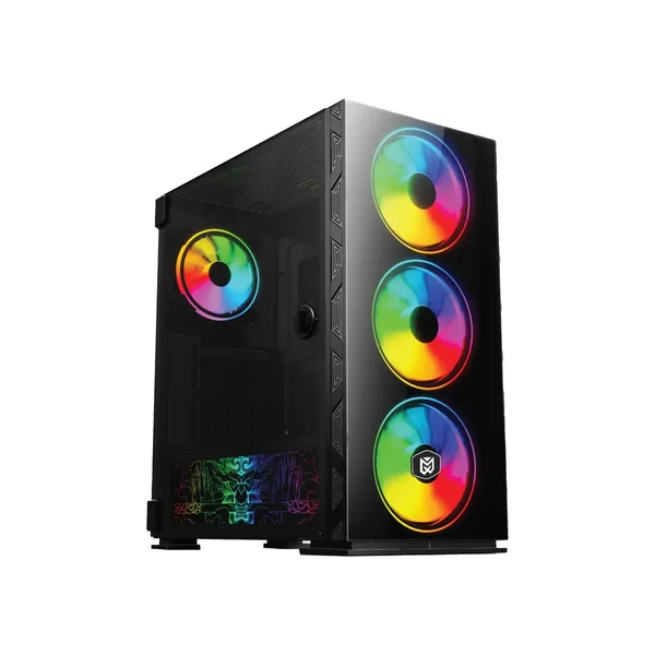 VALUE-TOP MANIA X6 E-ATX CASE With 1x12cm & 3x14cm ARGB FAN, 1xUSB3.0 & 2xUSB2.0/ TEMPERED GLASS W/ROTARY LOCK