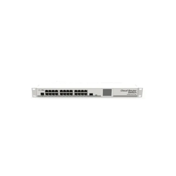 Mikrotik CRS125-24G-1S-RM (RouterOS L5), 1U rackmount enclosure (UK) 24 Ports Gigabit Copper with 1 Port Fiber