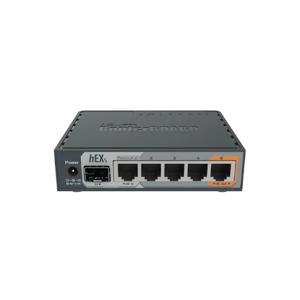 Mikrotik RB760iGS RouterBOARD RB760iGS hEX-S 5xGigabit Ethernet, 1xSFP, Dual Core 880MHz CPU, 256MB RAM, USB, (RouterOS L4)