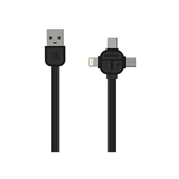 REMAX RC-066th LESU 3-IN-1 (MICRO/LIGHTNING/TYPE-C) CHARGING & DATA CABLE