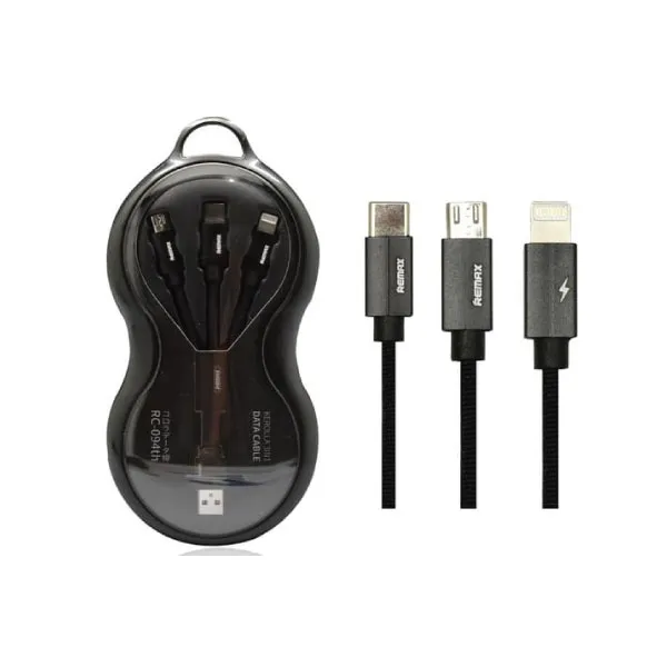 REMAX RC-094th KEROLLA SERIES 3-IN-1 (MICRO/LIGHTENING/TYPE-C) DATA CABLE