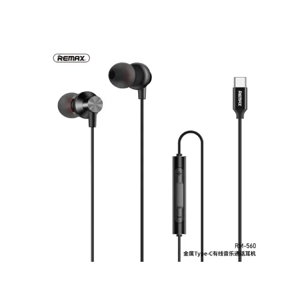 REMAX RM-560 METAL WIRED EAR PHONE for TYPE-C DEVICE