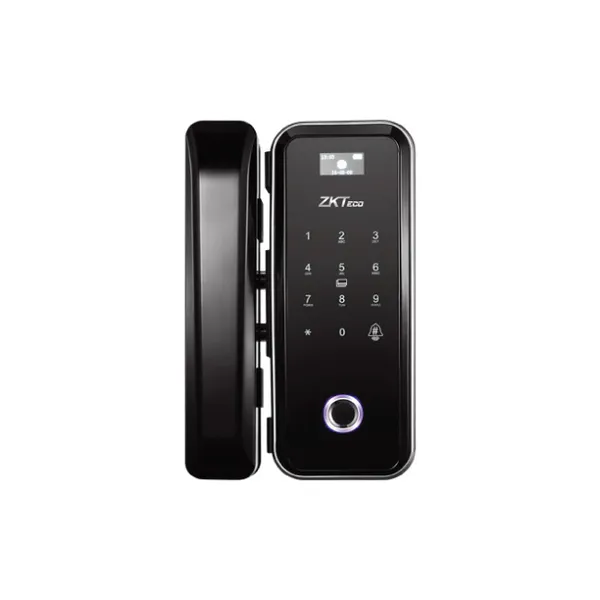 ZKTeco GL300W GLASS DOOR FINGERPRINT SMART LOCK OPEN W/PASSWORD, MF CARD, WiFi