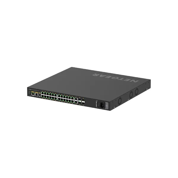 NETGEAR M4250-26G4F-PoE+ (GSM4230P) 24-PORT PoE+ + 2 GIGABIT COPPER + 4 GIGABIT SFP AV LINE L2 MANAGED RACKMOUNT SWITCH
