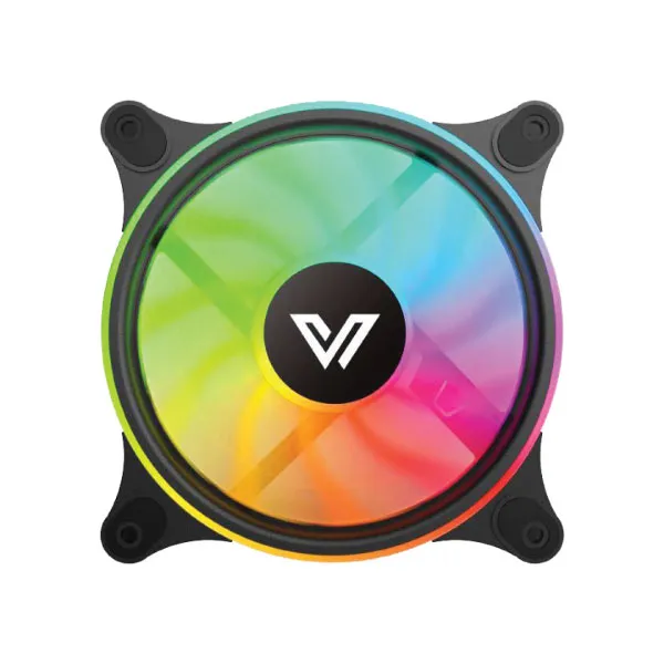 VALUE-TOP 1298S 12CM Black Ring Light Static RGB Case Fan