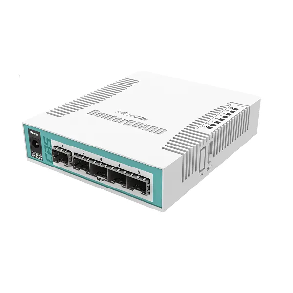 MIKROTIK CRS106-1C-5S CLOUD ROUTER SFP SWITCH  5x SFP, 1xCombo Port, 400MHz CPU, 128MB RAM, RouterOS L5