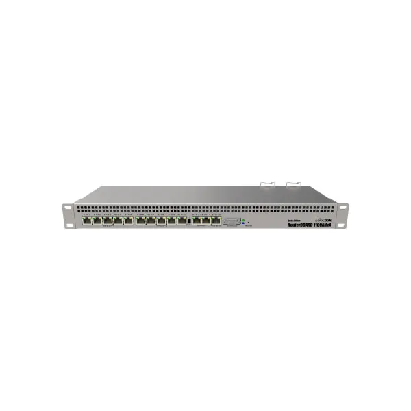 MIKROTIK RB1100Dx4/RB1100AHx4 DUDE EDITION 1U RACKMOUNT ROUTER with 13x GIGABIT ETHERNET PORTS, 60GB M.2 DRIVE for DUDE DATABASE