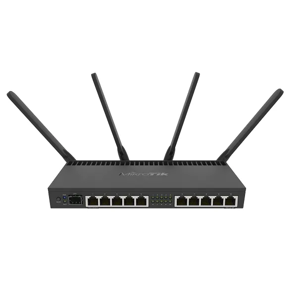 MIKROTIK RB4011iGS+5HacQ2HnD-IN ROUTER Dual Band AC2000Mbps, Powerful 10xGigabit port router with a Quad-core 1.4Ghz CPU, 1GB RAM, SFP+ 10Gbps cage