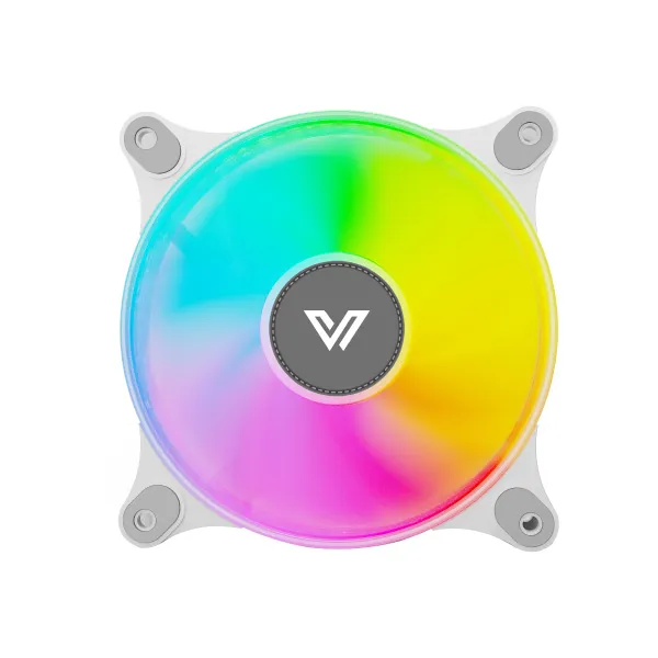 Value-Top W1292S 12CM White Static RGB Case Fan