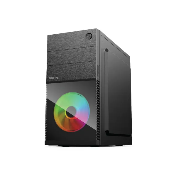 VALUE-TOP VT-R855 MICRO ATX CASING W/S200A PLUS PSU, FRONT 12CM 3-COLOR STATIC FAN, 1*USB2.0 & 1*USB3.0