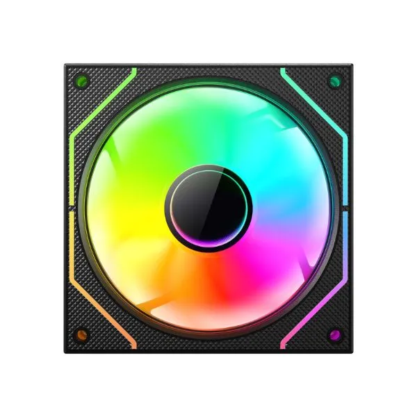 Value-Top 1236ARGB 12CM Infinite Mirror ARGB Fan (Black Color)