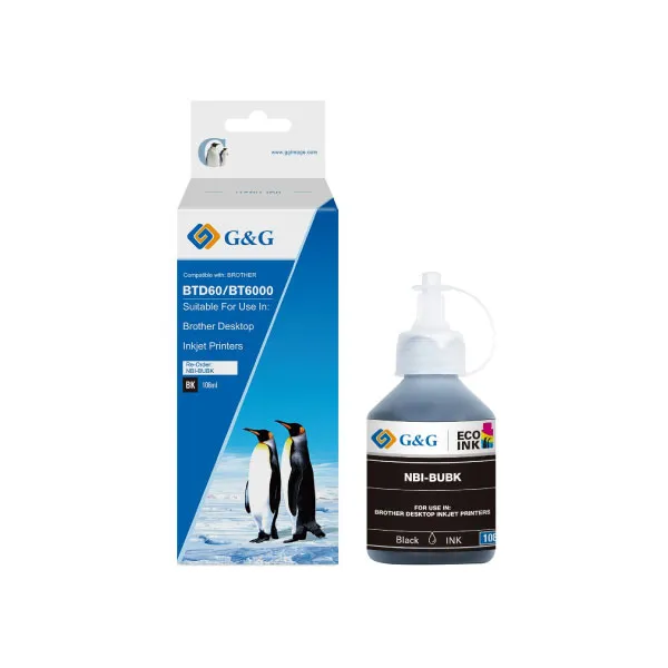 G&G BT5000-BLACK NBI-BUBK-108ml Bottle Ink