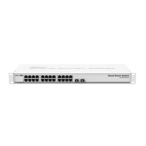 MIKROTIK CSS326-24G-2S+RM (SwitchOS) Cloud Smart Switch Twenty Four X 10/100/1000 RJ45 + Two X SFP+ with case (UK)