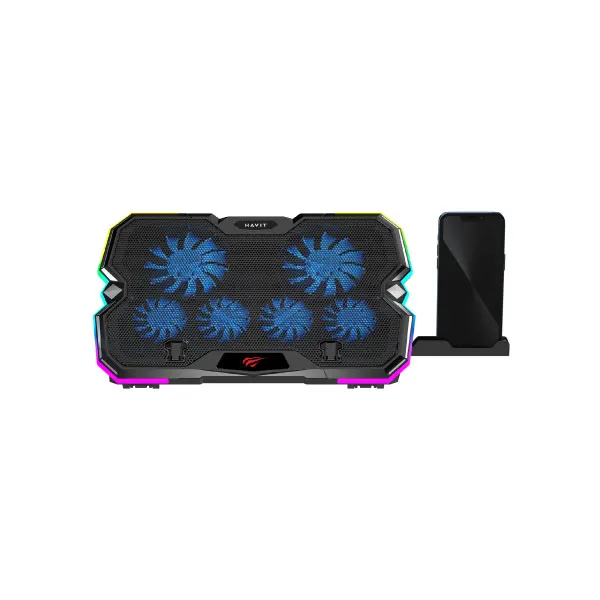 HAVIT F2068 GAMENOTE RGB LAPTOP COOLING PAD W/MOBILE HOLDER