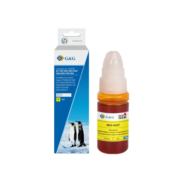G&G GI-790-YELLOW NCI-CUY-70ml Bottle Ink