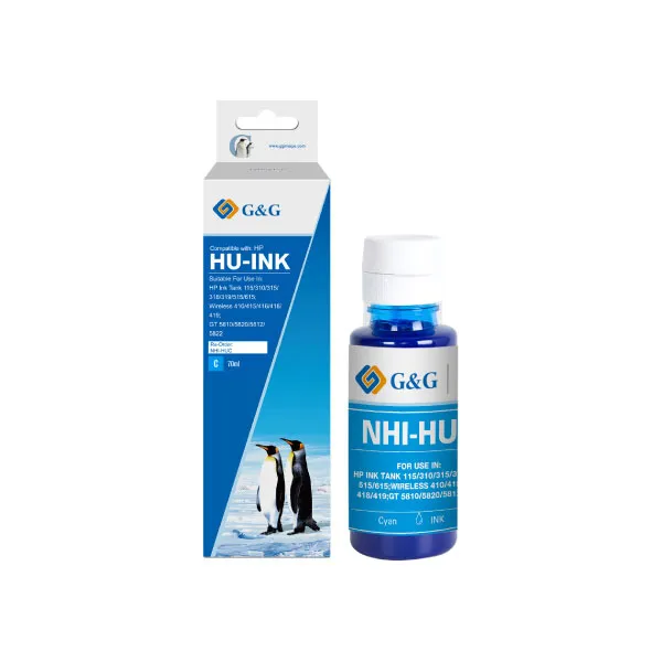G&G GT52-CYAN NHI-HUC-70ml Bottle Ink