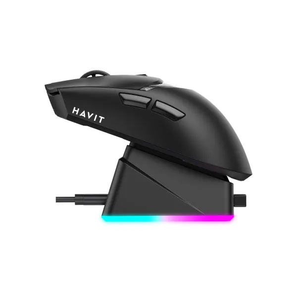 Havit Houyi-M4 Pro X Tri-Mode Gaming Mouse with RGB Charging Dock