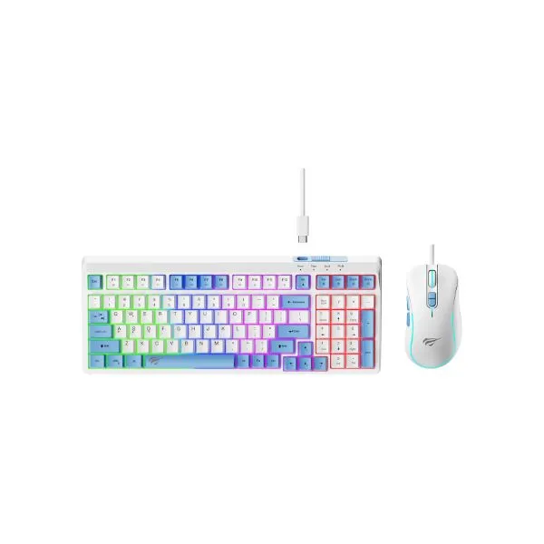 HAVIT KB891CM USB Rainbow Backlit Multi-Function Keyboard & Mouse 2 in 1 Combo
