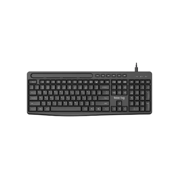 VALUE-TOP KU241B DETACHABLE TYPE-C TO USB SILENT OFFICE KEYBOARD