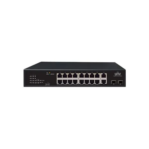 Uniview NSW2010-18GT2GP-POE-IN 16-PORT GIGA PoE UNMANAGED SWITCH WITH 2 GIGA COMBO PORTS