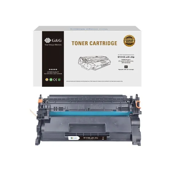 G&G W1510A Laser Monochrome Toner With Chip